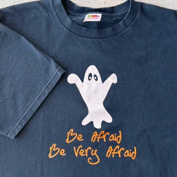 Vintage Y2K Black and Orange Halloween Tshirt (L) - Picture 3 of 4